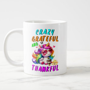 Crazy Grateful And Thankful Giant Coffee Mug