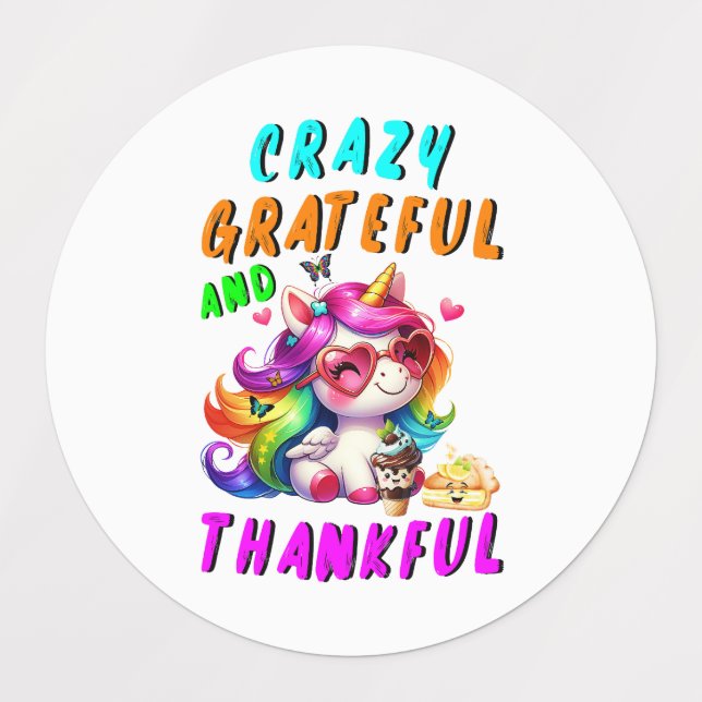 Crazy Grateful And Thankful Labels (Design 3)