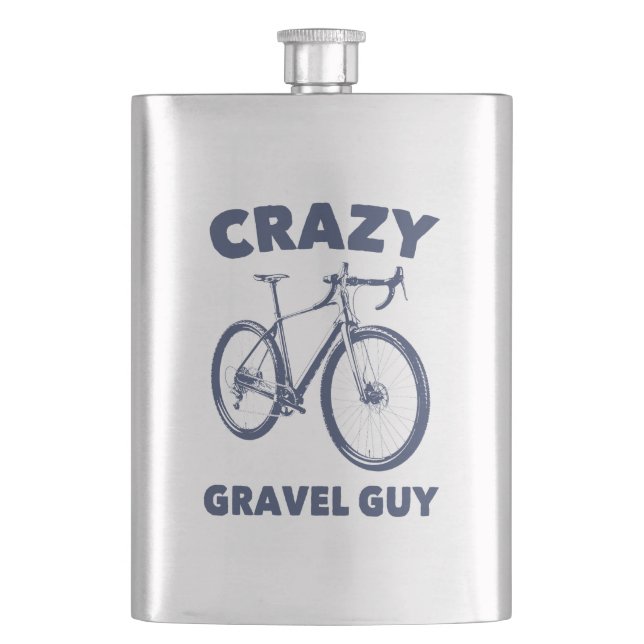 Crazy Gravel Guy Cycling Flask (Front)