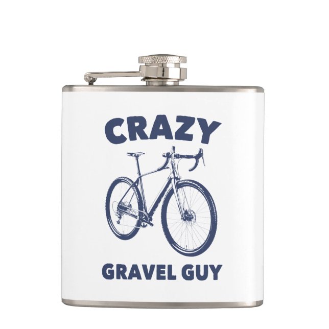 Crazy Gravel Guy Cycling Flask (Front)