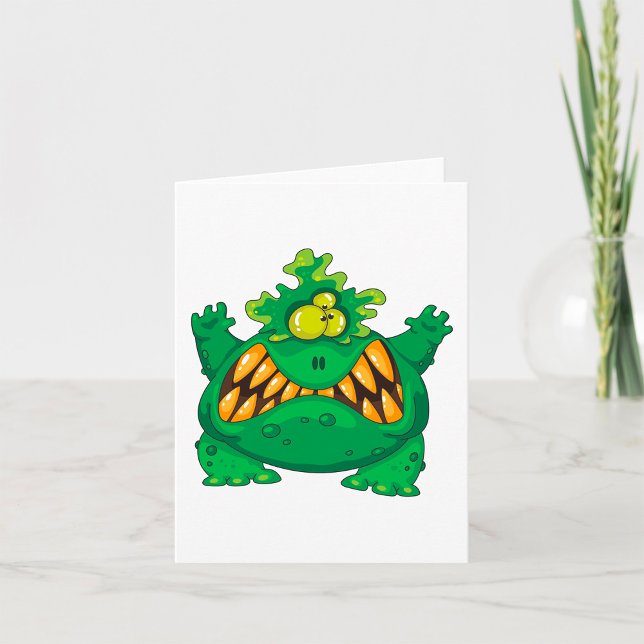 Crazy Green Monster Card (Creator Uploaded)