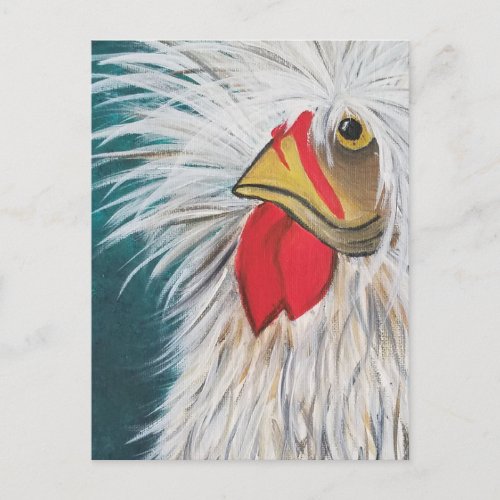 Crazy Hair Chicken Postcard
