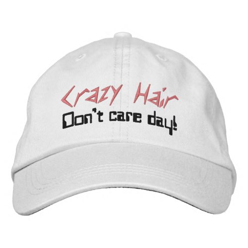 Crazy Hair Dont Care Day Corel Embroidered Baseball Cap