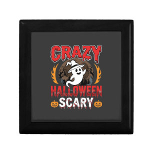 Crazy Halloween Scary Ghost and Pumpkin Design Gift Box