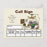 Crazy Ham Shack Cartoon QSL Card  Customize It!