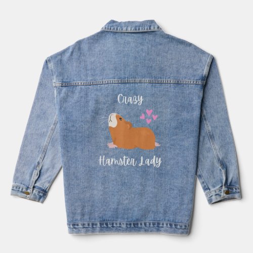 Crazy Hamster Lady Rodent Mom  Womens  Denim Jacket