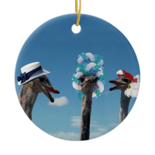 Crazy Hat Day at the Races Ceramic Ornament