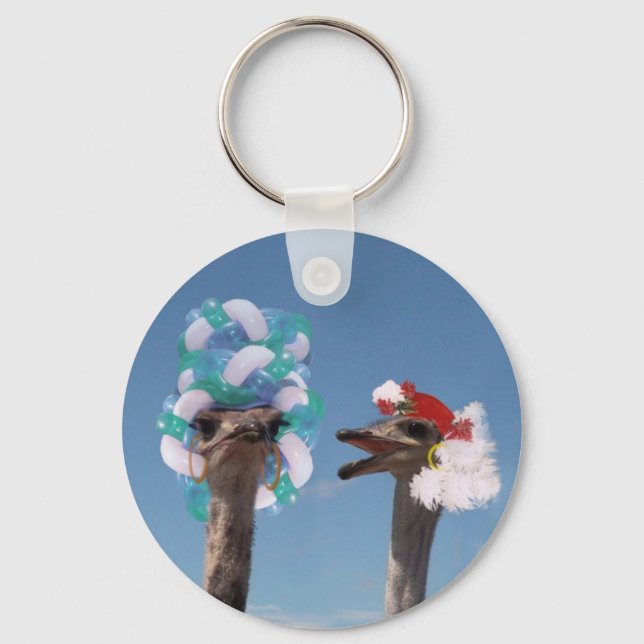 Crazy Hat Day at the Races Keychain (Front)