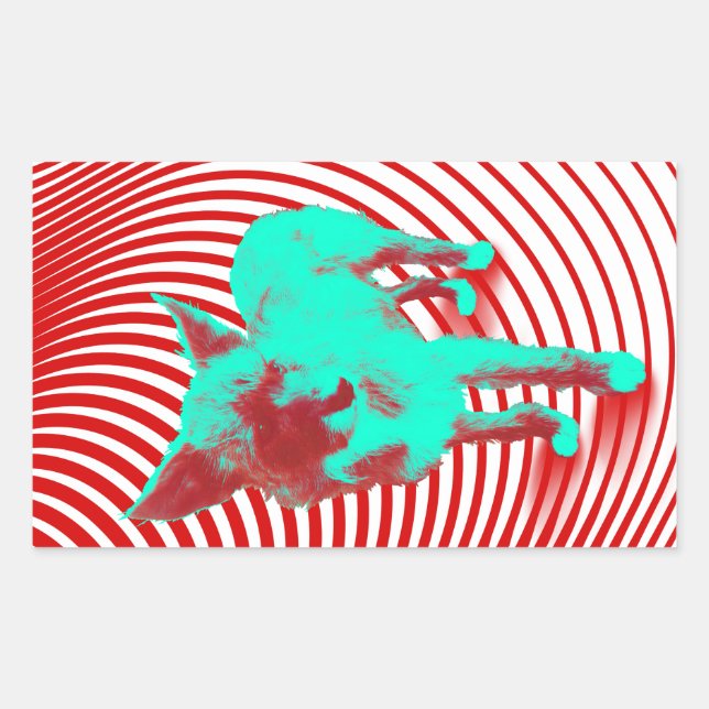 crazy hazie pups rectangular sticker (Front)