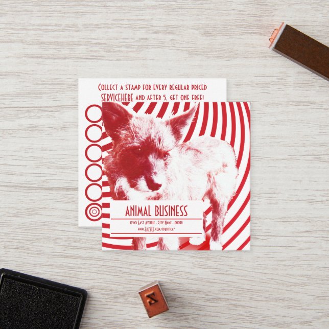 crazy hazie pups stamp card (Front/Back In Situ)