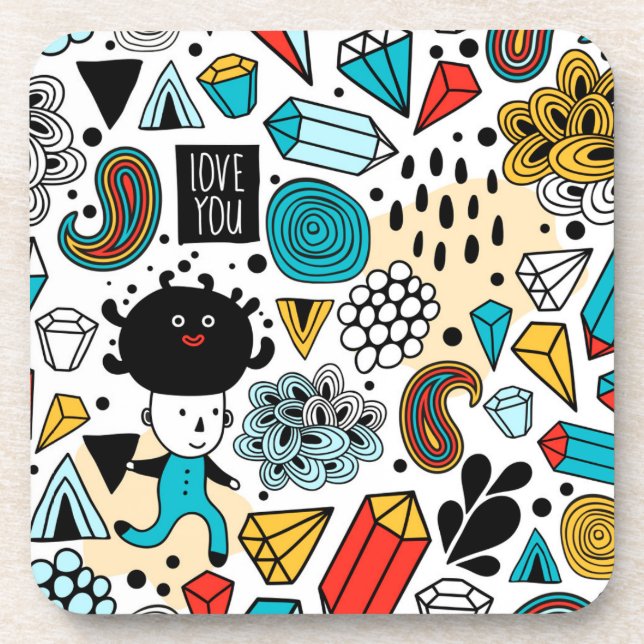 Crazy head beverage coaster (Front)