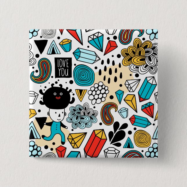 Crazy head button (Front)