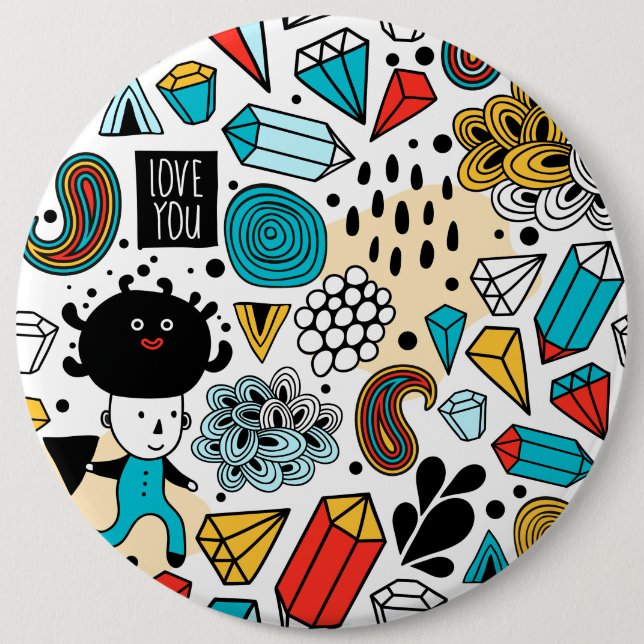 Crazy head button (Front)