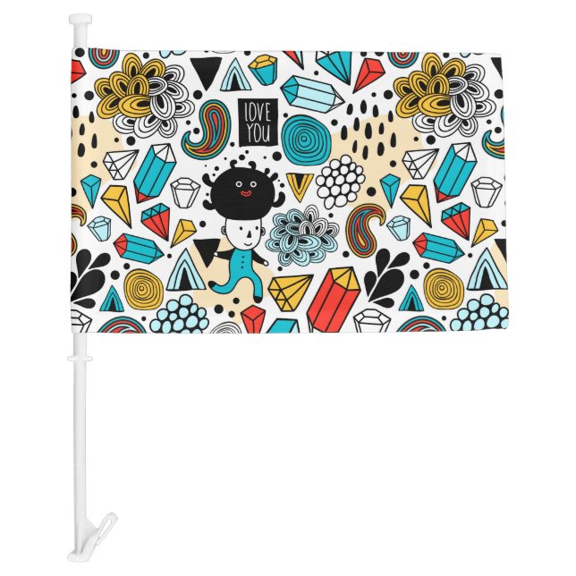 Crazy head car flag (Front)