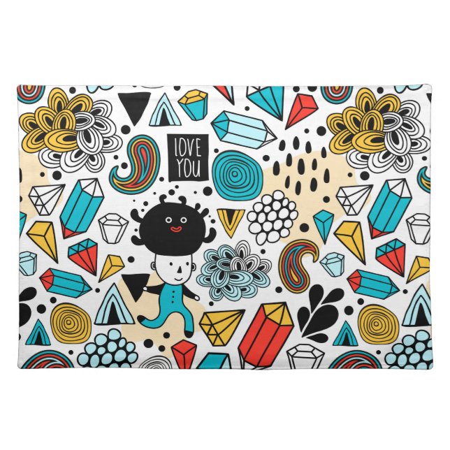 Crazy head cloth placemat (Front)