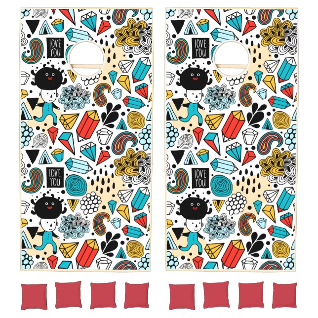 Crazy head cornhole set (Set)