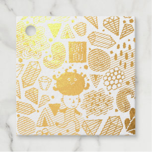 Crazy head foil favor tags