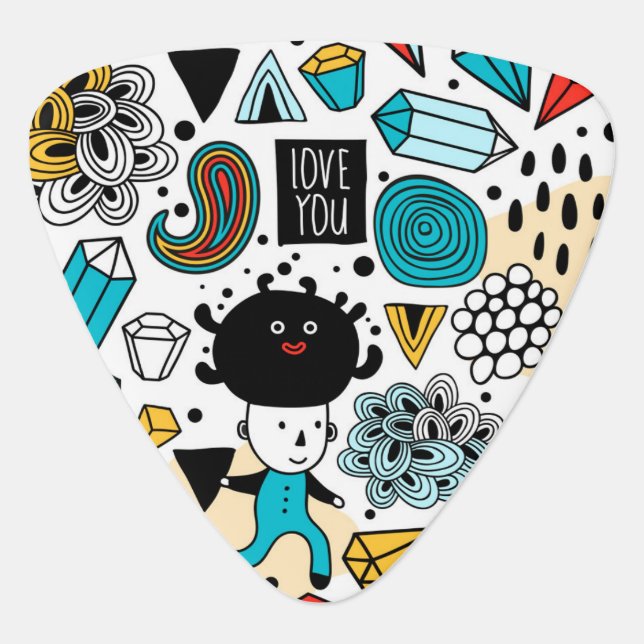 Crazy head guitar pick (Front)