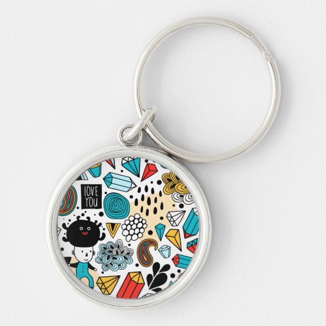 Crazy head keychain (Front)