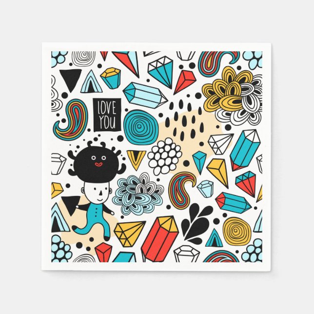 Crazy head napkins (Front)