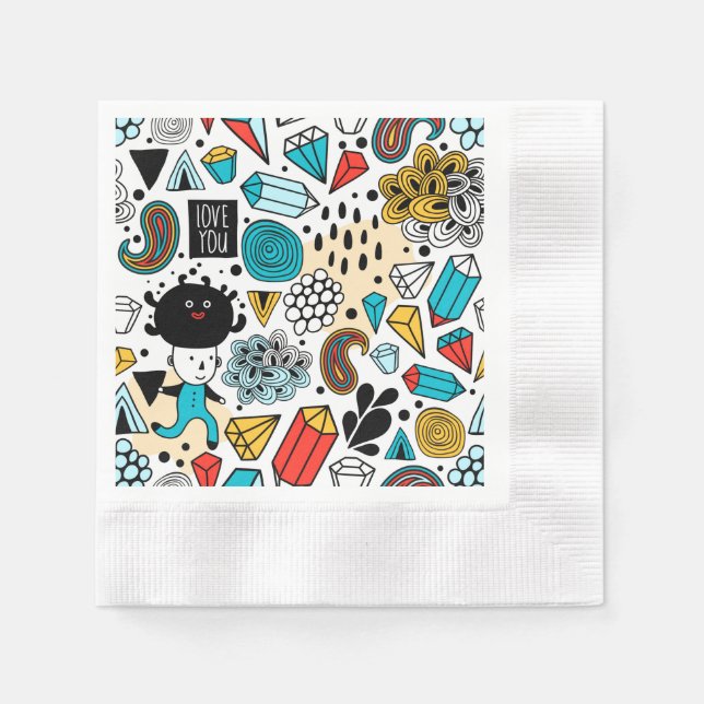 Crazy head napkins (Front)