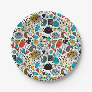Crazy head paper plates