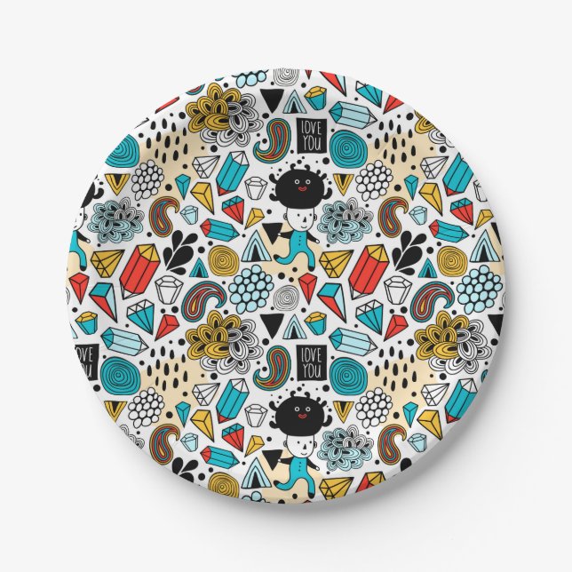 Crazy head paper plates (Front)