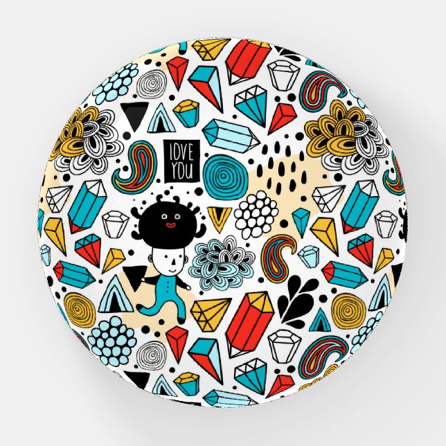 Crazy head paperweight (Front)