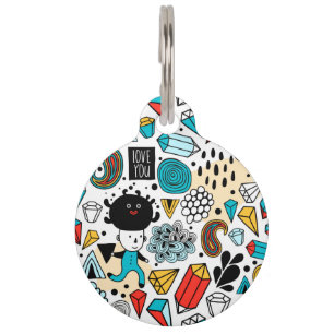 Crazy head pet ID tag