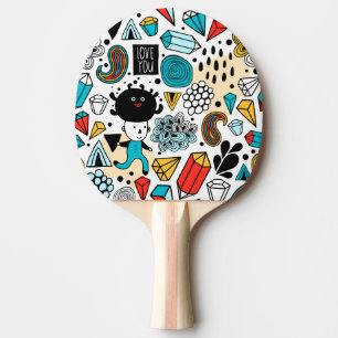 Crazy head ping pong paddle
