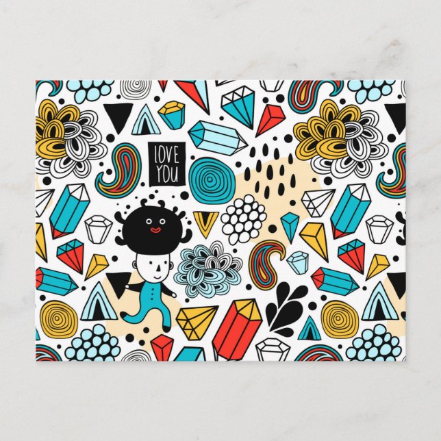 Crazy head postcard (Front)