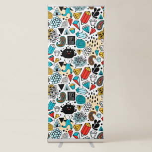 Crazy head retractable banner