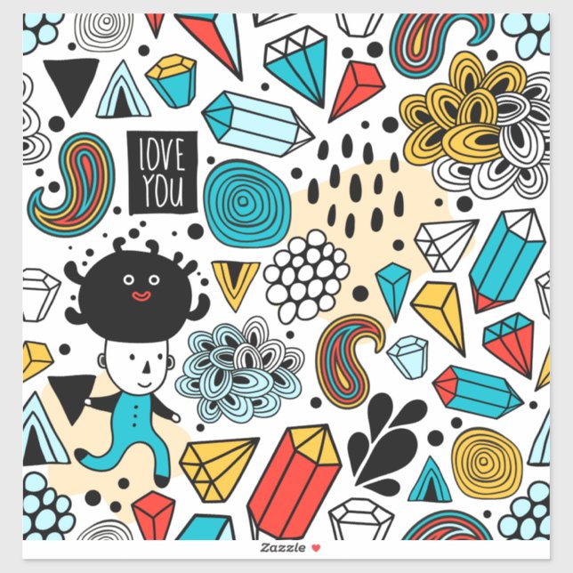 Crazy head sticker (Sheet)