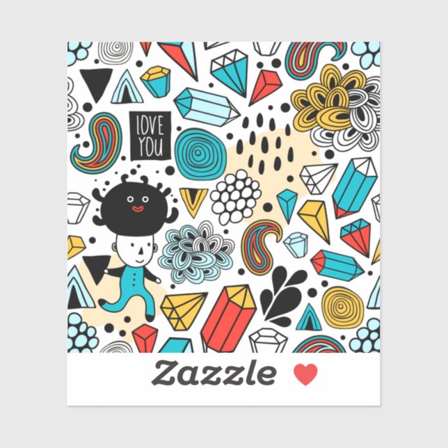 Crazy head sticker (Sheet)