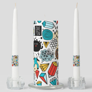 Crazy head unity candle set