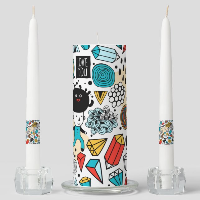Crazy head unity candle set (Front)