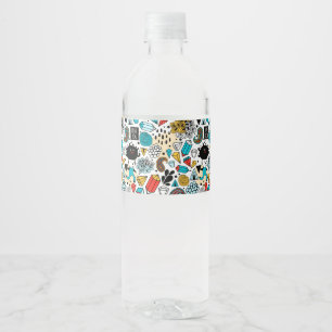 Crazy head water bottle label