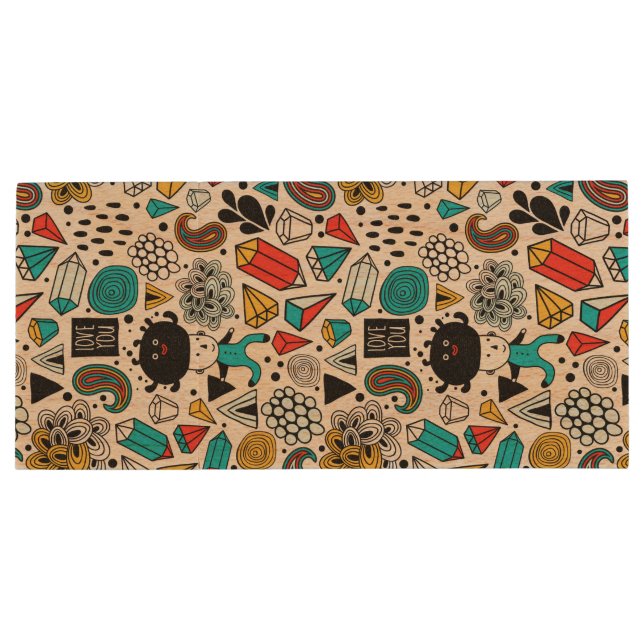 Crazy head wood flash drive (Back)