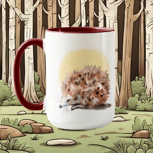 Crazy hedgehog lady add text mug