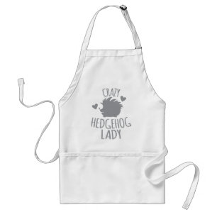 Crazy Hedgehog Lady Adult Apron