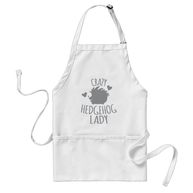 Crazy Hedgehog Lady Adult Apron (Front)
