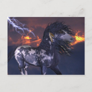 Crazy Horse Blue Postcard