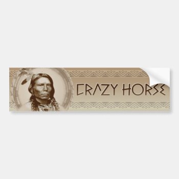 Crazy Horse Bumper Sticker by tempera70 at Zazzle