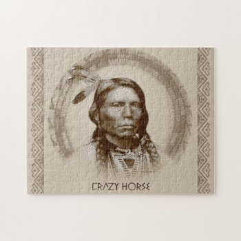 Crazy Horse Jigsaw Puzzle by tempera70 at Zazzle