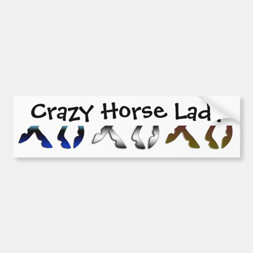 Crazy Horse Lady Bumper Sticker