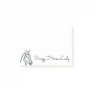 Crazy horse lady Post-it® notes line art drawing