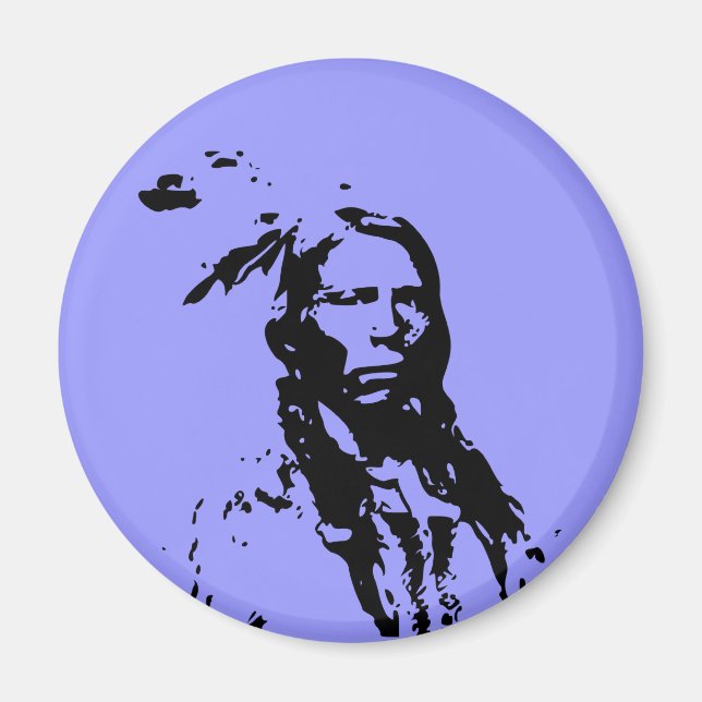Crazy Horse Native American Magnet (Front)