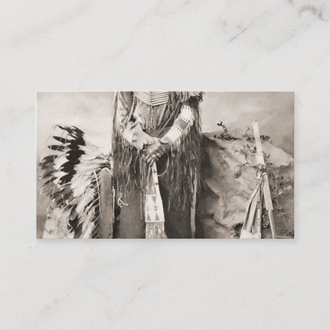 Crazy Horse Portrait Business Card (Front)