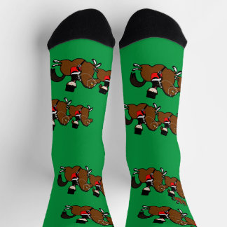 Crazy Horse Riding Dressage Equestrian Cute Fun Socks