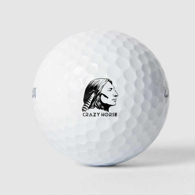 Crazy Horse T Shirt Golf Balls (Front)
